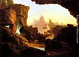 Thomas Cole Canvas Paintings - The Subsiding of the Waters of the Deluge